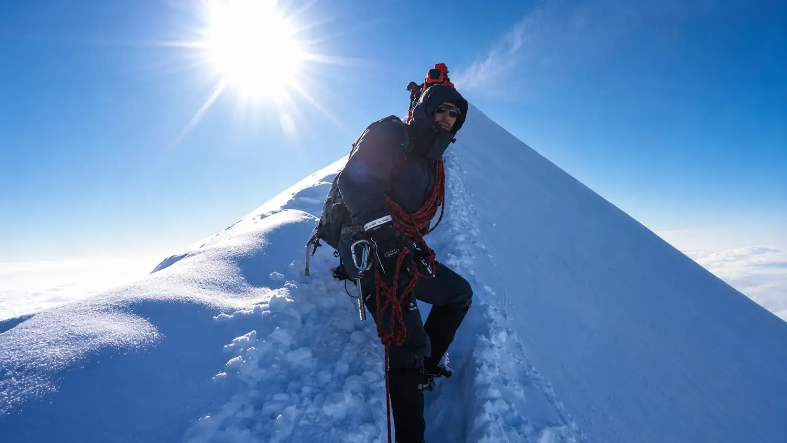 Partie finale de l'ascension du Mont Blanc