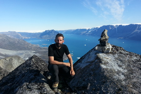 Le fjord vu depuis la péninsule Wegener au Groenland