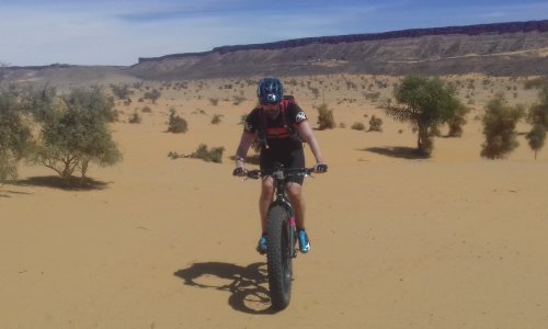Fatbike sur les reconnaissances du Raid TransMauritania